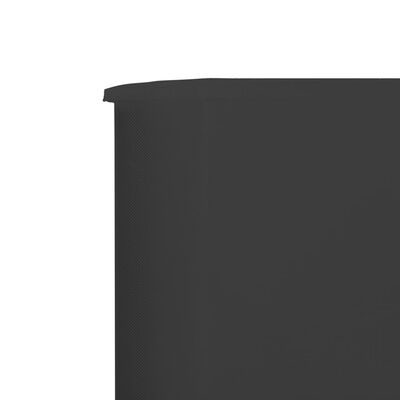 vidaXL Paravientos de 5 paneles tela gris antracita 600x160cm