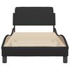 vidaXL Estructura de cama Dover cuero sint&eacute;tico negro 90x190 cm