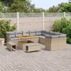 vidaXL Conjunto de sof&aacute;s de jard&iacute;n 13 pcs Beige rat&aacute;n sint&eacute;tico