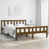 vidaXL Estructura de cama doble sin colch&oacute;n madera maciza marr&oacute;n miel