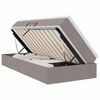 vidaXL Cama con almacenamiento y colch&oacute;n Taup&eacute; 90 x 200 cm Poli&eacute;ster