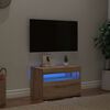 vidaXL Mueble de TV luces LED madera roble artisan 60x35x40 cm