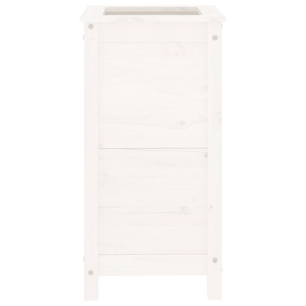 vidaXL Jardinera madera maciza de pino blanco 40x40x78 cm