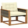 vidaXL Madera maciza de acacia y textileno