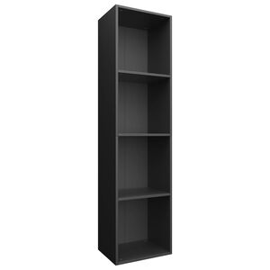 vidaXL Estanter&iacute;a libros/mueble TV contrachapada negro 36x30x143 cm