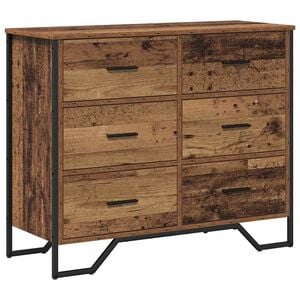 vidaXL Cajonera 6-Caj&oacute;n Madera vieja 91 x 35,5 x 74,5 cm
