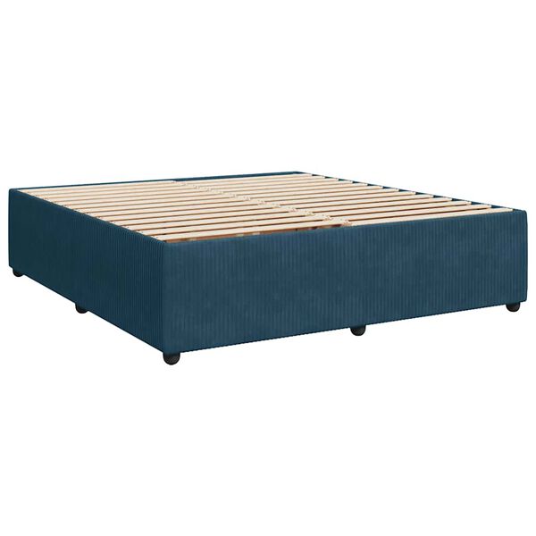 vidaXL Estructura de cama sin colch&oacute;n terciopelo azul 200x200 cm