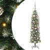 vidaXL Árbol Navideño Artificial Delgado con 150 LED verde y 120 cm