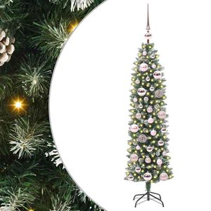 vidaXL &Aacute;rbol Navide&ntilde;o Artificial Delgado con 150 LED Verde y 120 cm