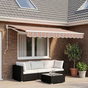 vidaXL Tela de cenefa de toldo de repuesto rayas de colores 300 cm