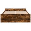 vidaXL Cama con cajones madera de ingenier&iacute;a roble ahumado 135x190 cm