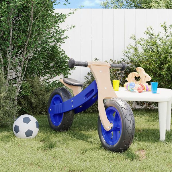 vidaXL Bicicleta sin pedales para ni&ntilde;os con neum&aacute;ticos de aire azul