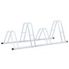 vidaXL Soporte para 4 bicicletas suelo independiente acero galvanizado