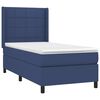 vidaXL Cama box spring con colch&oacute;n tela azul 80x200 cm