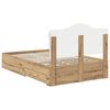 vidaXL Estructura de cama con cabecera Roble artesanal 120 x 190 cm