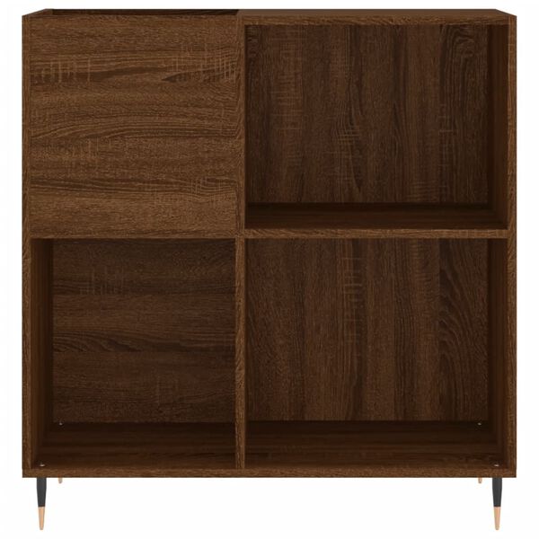 vidaXL Mueble discos madera contrachapada roble marr&oacute;n 84,5x38x89 cm