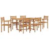 vidaXL Conjunto de Comedor de Jardín 7 pcs Natural