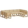 vidaXL Conjunto de sof&aacute;s de exterior 9 uds. y Beige