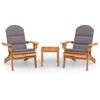 vidaXL Juego de muebles de jard&iacute;n Adirondack 3 piezas madera acacia