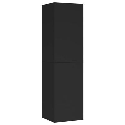 vidaXL Mueble pared TV madera contrachapada negro 30,5x30x110 cm