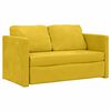 vidaXL Sof&aacute; cama suelo 2 en 1 terciopelo amarillo oscuro 122x204x55 cm
