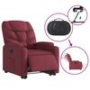 vidaXL Sill&oacute;n el&eacute;ctrico reclinable elevable de tela rojo tinto