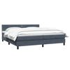 vidaXL Cama box spring con colch&oacute;n terciopelo gris oscuro 200x210 cm