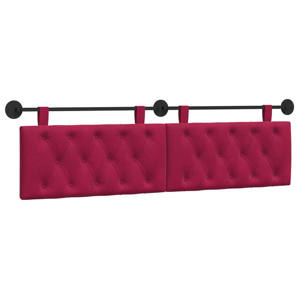 vidaXL Cabecera Colgante Rojo vino 170 x 55 x 7 cm Terciopelo