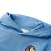 Sudadera infantil con capucha azul y amarillo suave 104