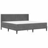 vidaXL Estructura de cama con colch&oacute;n Gris oscuro 200 x 200 cm