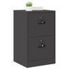 vidaXL Mueble archivador con caj&oacute;n Geom&eacute;trico Negro 44 x 50 x 106.5 cm