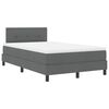vidaXL Cama tipo Box Spring con colch&oacute;n Gris oscuro 120 x 200 cm tela