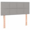 vidaXL Cama box spring con colch&oacute;n tela gris claro 120x200 cm