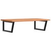 vidaXL Estante de lavabo de pared de acero y madera maciza de haya