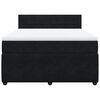 vidaXL Cama box spring con colch&oacute;n terciopelo negro 140x200 cm