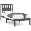 vidaXL Estructura de cama de madera maciza de pino gris 100x200 cm
