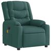 vidaXL Sill&oacute;n reclinable de masaje el&eacute;ctrico tela verde oscuro