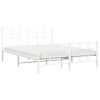 vidaXL Estructura cama sin colch&oacute;n con estribo metal blanco 150x200 cm