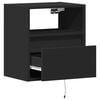 vidaXL Muebles de TV de pared con luces LED 2 uds negro 41x31x45 cm