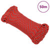 vidaXL Cuerda de barco polipropileno rojo 3 mm 50 m