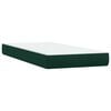 vidaXL Cama box spring con colch&oacute;n y LED terciopelo verde oscuro 180x220 cm