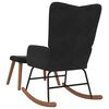 vidaXL Silla mecedora con reposapi&eacute;s terciopelo negro