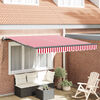 vidaXL Toldo Retr&aacute;ctil Rojo y 300 x 250 cm Tela y Aluminio