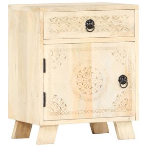 vidaXL Mesita de noche de madera maciza de mango 40x30x50 cm
