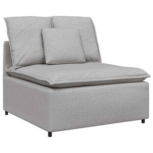 vidaXL M&oacute;dulo central de sof&aacute; modular con cojines, color gris nube, 100 cm
