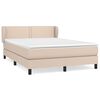 vidaXL Cama box spring con colchón cuero sintético capuchino 140x200cm
