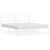 vidaXL Estructura cama sin colchón con cabecero metal blanco 183x213cm