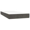 vidaXL Cama box spring colch&oacute;n y LED terciopelo gris oscuro 120x190 cm