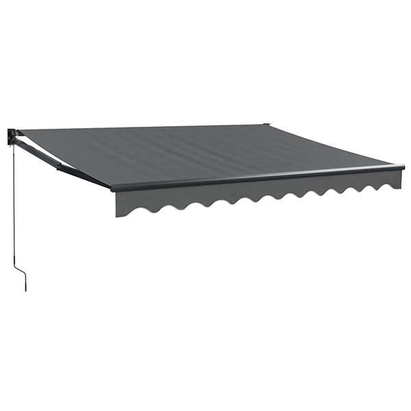 vidaXL Toldo retr&aacute;ctil aluminio y tela gris antracita 3x2,5 m