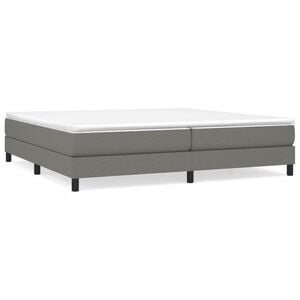 vidaXL Estructura de cama con somier tela gris oscuro 200x200 cm